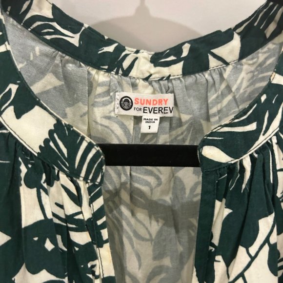 Sundry Green & White shift dress - Picture 4 of 4